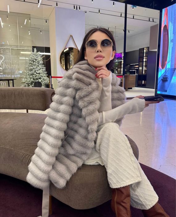 Продам эко шубу подсоболь 44