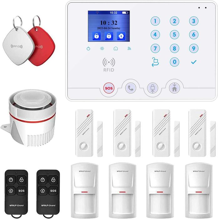 Wolf Guard домашна алармена система за сигурност 4G,WiFi с LCD екран