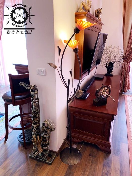 Sculptura fier SAXOFON stil industrial.