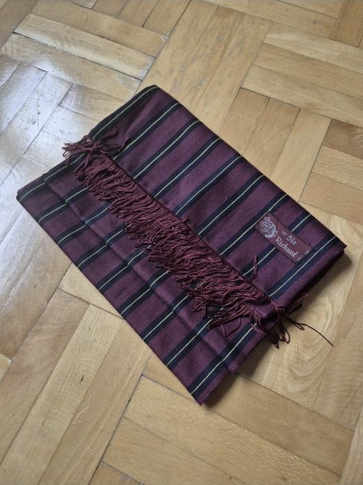 Eșarfă Lux reversibila Sir Richard, Lână + Mătase Pură, Made in Italy