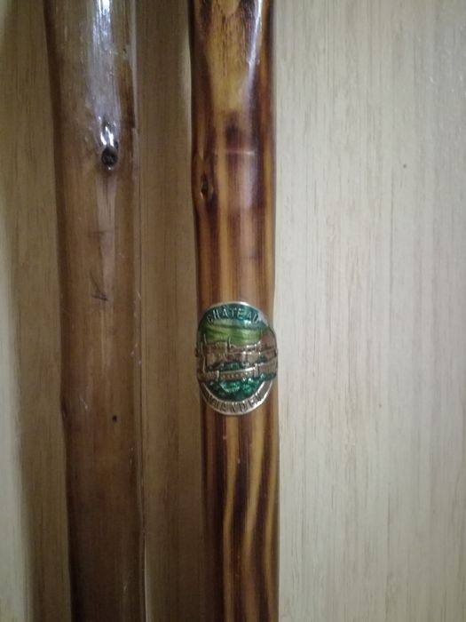 Ретро стари алпийски бастуни,бамбук,баварски,баджове,значки