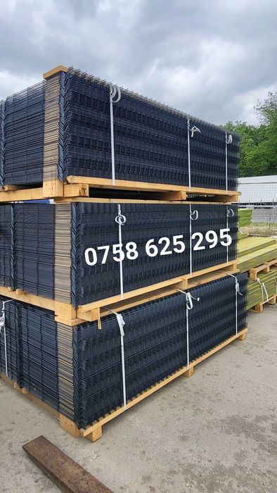 Plasa gard 1200x2500 x3.8mm  / Panou bordurat / zincat+ vopsit electr.