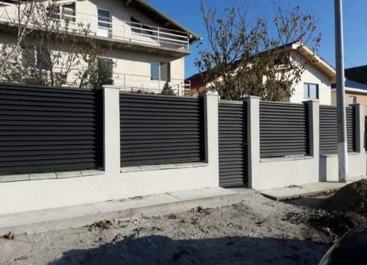 Garduri si porți stil jaluzea sipca metalica tablă cutata