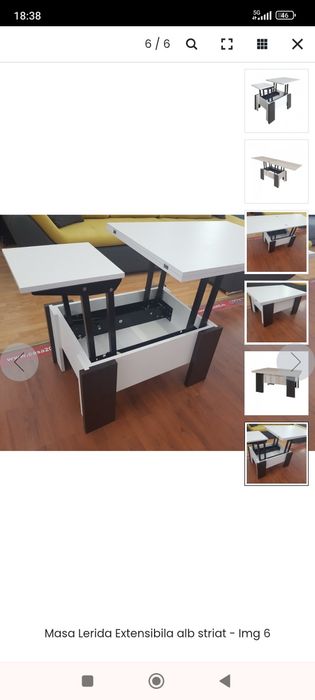 Set canapea extensibila + masa transformers
