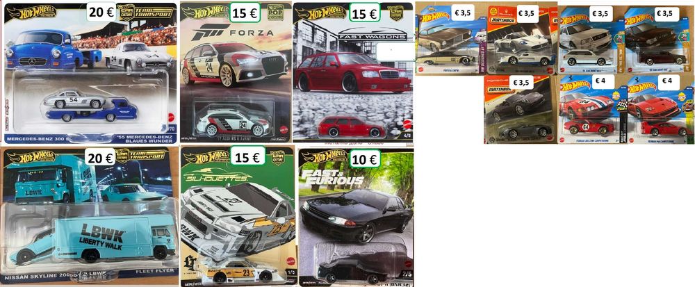 2022 - 2025 Hot Wheels Fast and Furious, Vintage, Premium, Matchbox