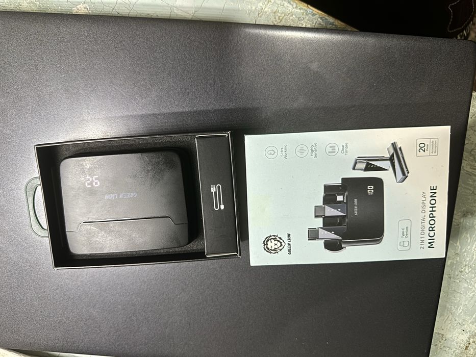 Green Lion brendidan simsiz mikrafon, sifatli masofaviy mikrafon.