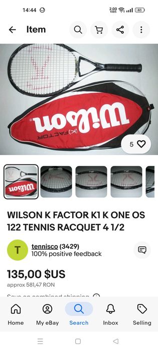 Racheta tenis Wilson k One factor!