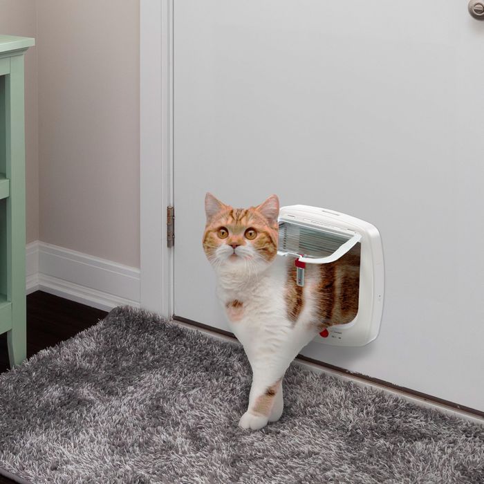 Ușă universală pentru pisici Ferplast cu microcip, tip basculant,