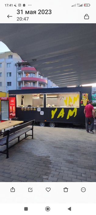 Продавам търговски караван бързо хранене