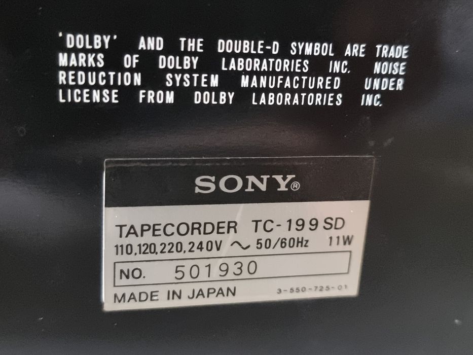 Sony TC-199SD касетен дек