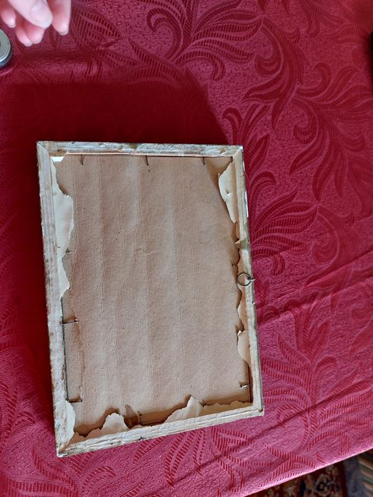 Litografie veche cu semnătură