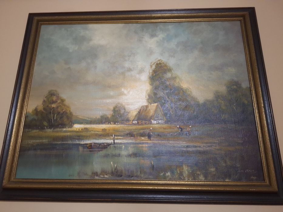 Vand tablou pictat in ulei pe panza