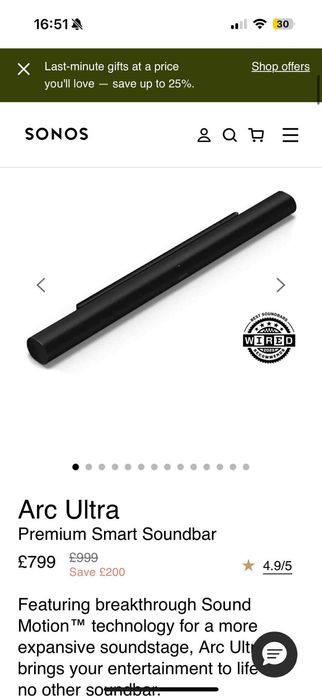 Sonos arc ultra чисто нова