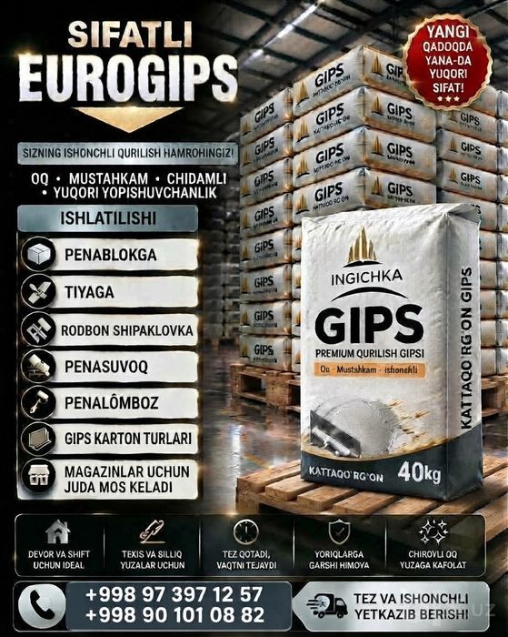 Gips pena blok mahsulotlari
