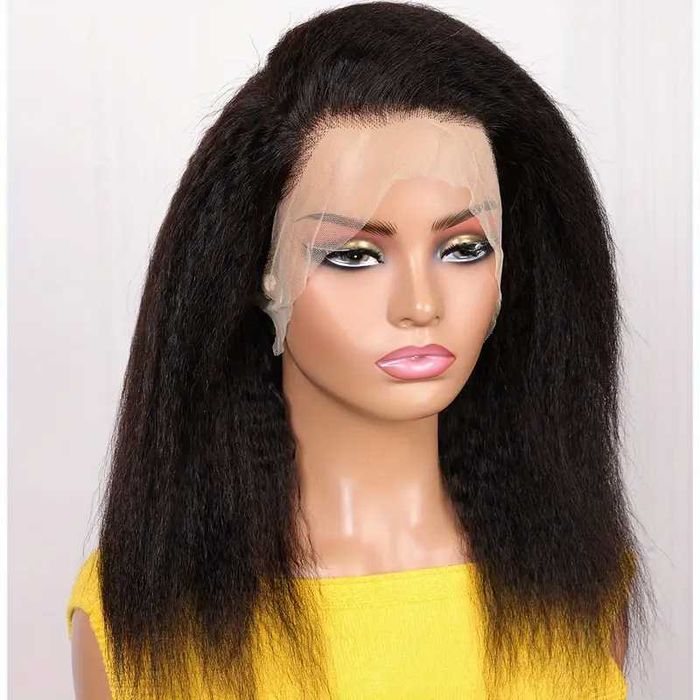 45 см Kinky права обемна перука с дантела 13*4