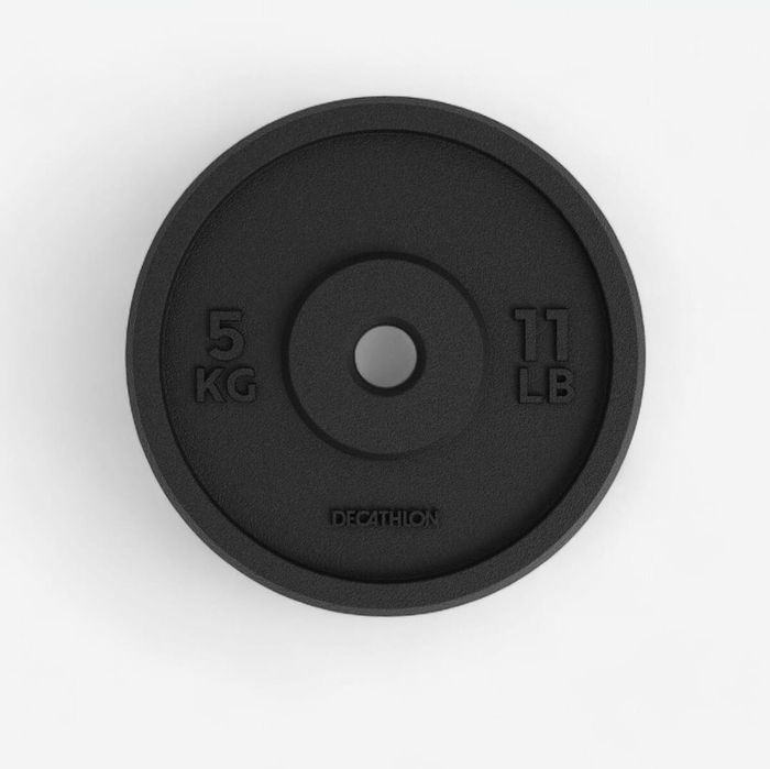Kettlebell 12kg fontă cauciucată și discuri 5kg fontă