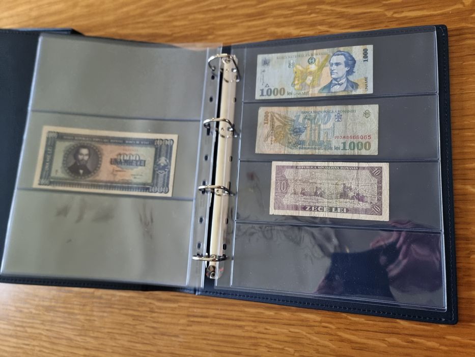 Album Lux cu etui ,pt bancnote, de dimensiuni mari A4