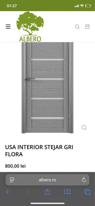 Usi pentru interior culoare gri