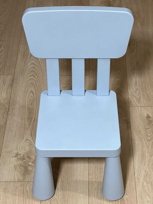 Scaun IKEA copii MAMMUT albastru din plastic