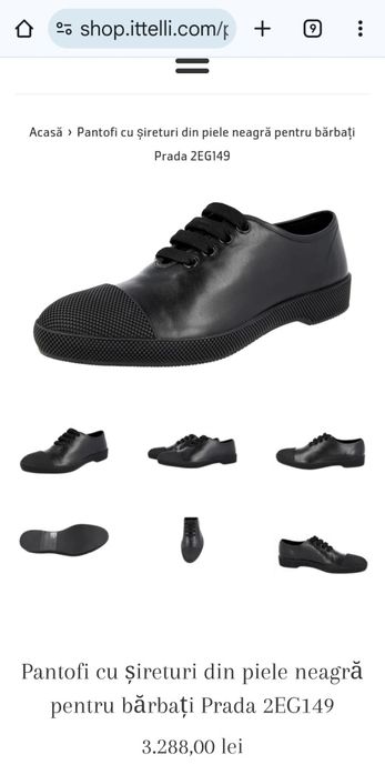 Pantofi envogue full piele PRADA original 100% 2EG149 marime42 zero km