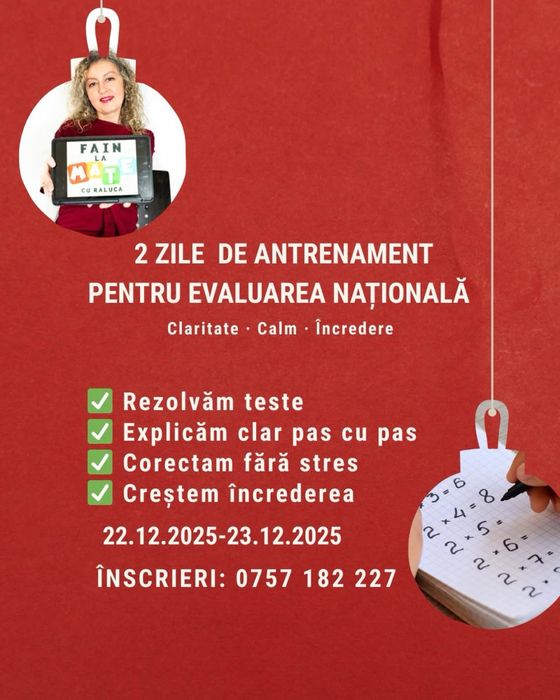 Meditatii matematica pregatire Brasov 5-8 Evaluare Nation FAIN LA MATE