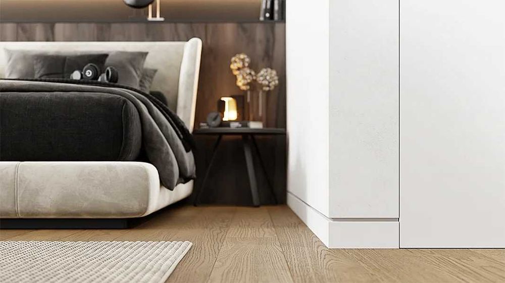 Теневой парящий профиль, скрытый плинтус, карниз, микроплинтус