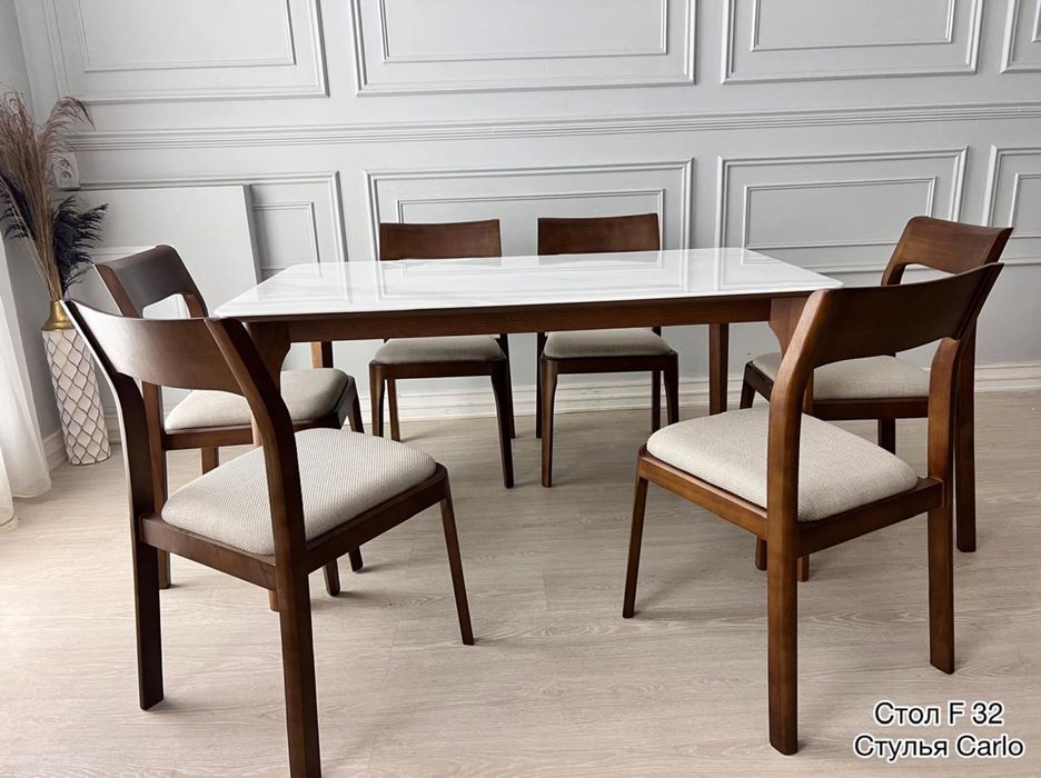 Стол и стулья .Стол орындық ас үйге.обеденный стол и стулья из склада.