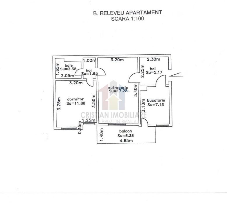 zona bd.Independetei-Bella Italia 2 cam parter cu balcon, 48 mp, Confo