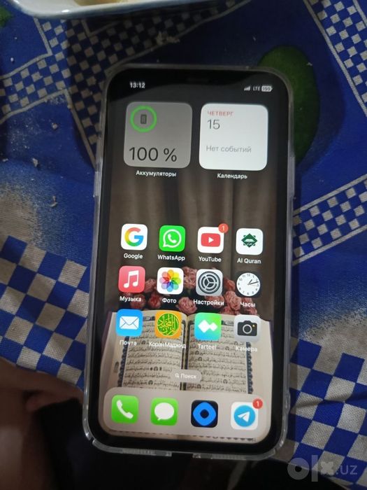 Iphone xr sotiladi xotira 64 gb yomkist 100 xolati tiniq aybi orqa kir