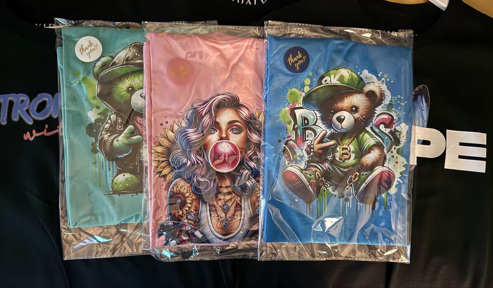 Tricou oversize dama rosu, mas. S, Bumbac 100% Girl- bubble gum