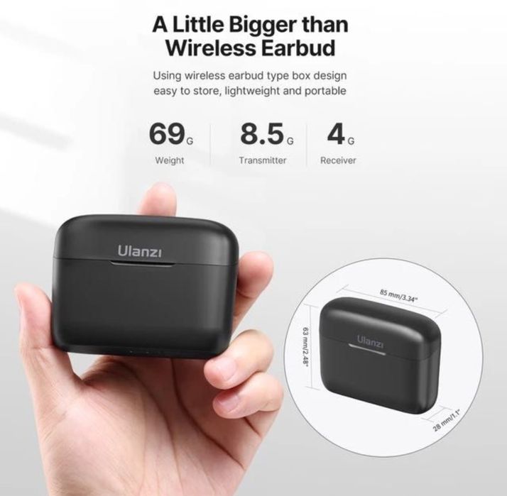 Безжичен микрофон. Брошка. Айфон. Андроид. Микрофон за телефон. влог