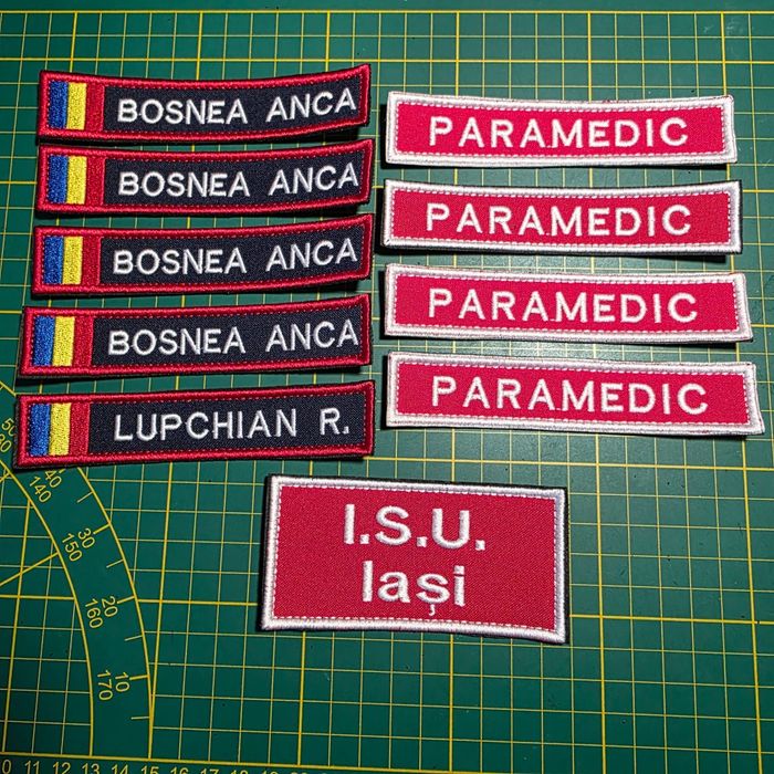 Patch-uri, embleme,personalizare prin broderie la comandă (velcro)