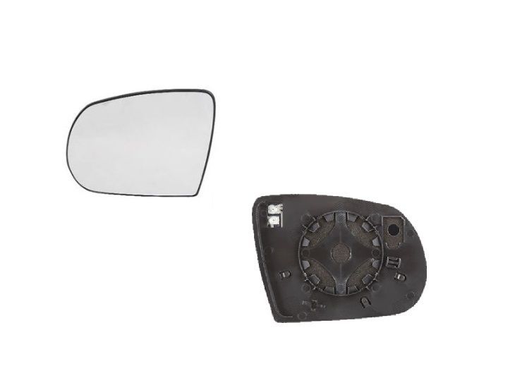 Geam oglinda Jeep Cherokee (Kl), 09.2013-, partea Stanga, culoare sticla crom, sticla convexa, cu incalzire