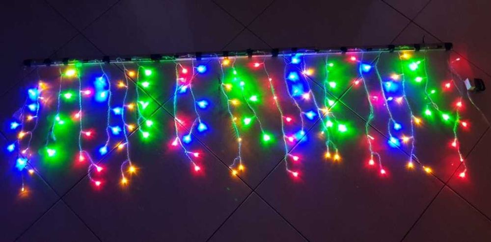 BLUE LED Сини ЛЕД Висящи Лампи 3х60 с опция снаждане Коледна украса