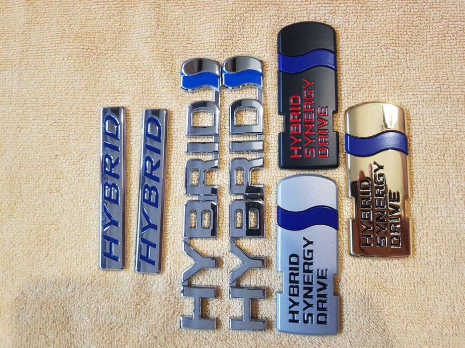 Stiker sigla emblema logo hybrid hibryd