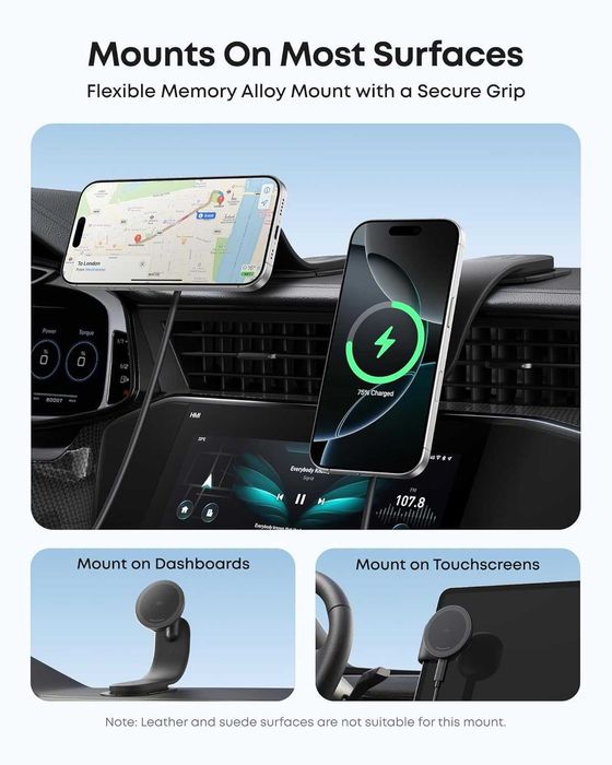 Anker Nano Wireless Charger 360°магнитна стойка за безжично зареждане