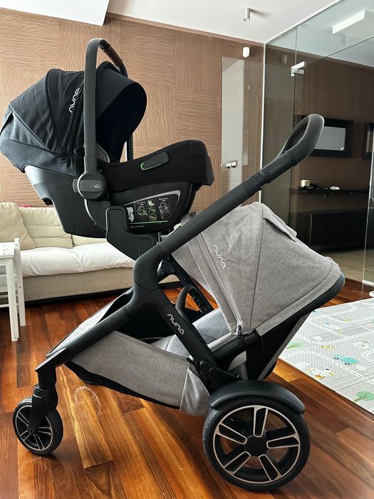 NUNA Travel System Demi Grow Double Stroller + Pipa Next За породени деца или близнаци / Комбинирана количка Нуна + столче за кола