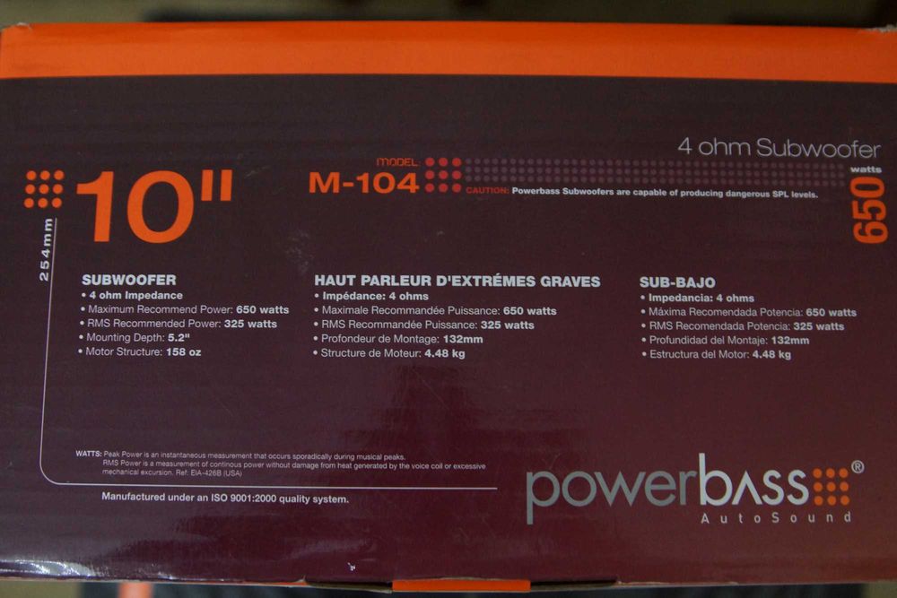 Сабвуфер 15"  PowerBass 3XL-152D 2000W -350у.е. вес-20кг