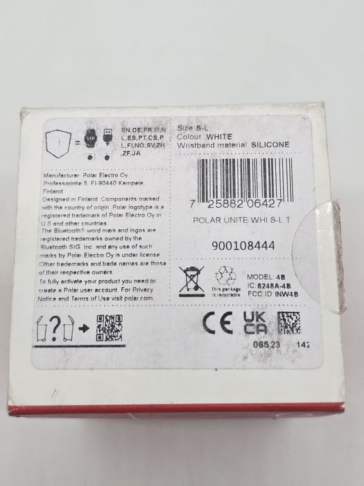 Ceas de fitness Polar Unite alb white / roz cu monitorizare a activită