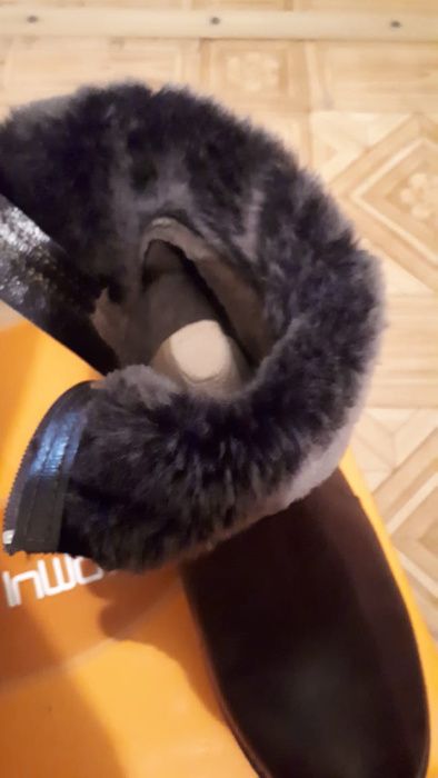 Кожаные  ботинки