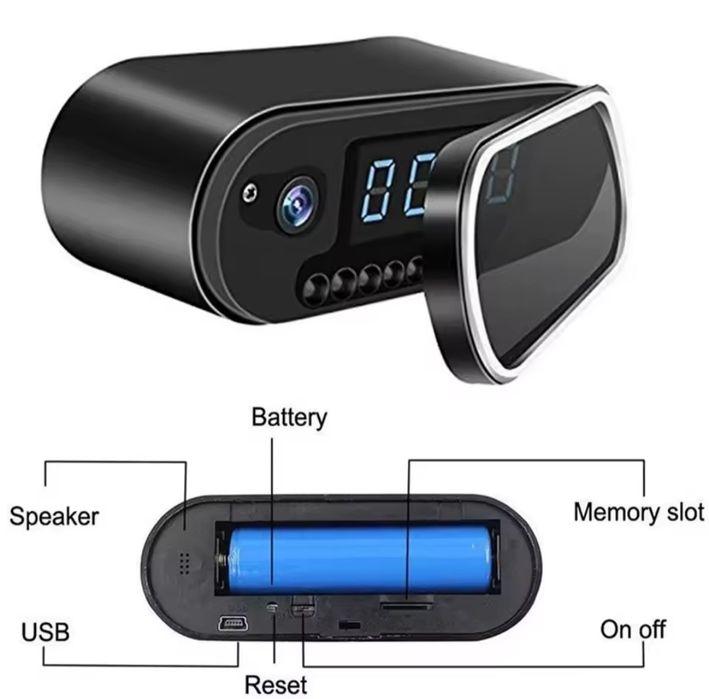 Ceas cu camera ascunsa  WIFI de supraveghere