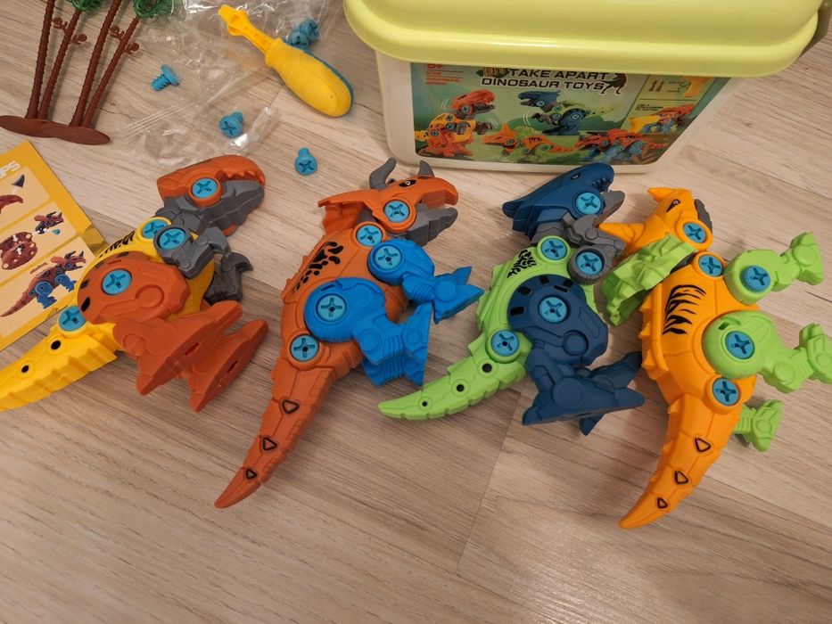 Set de asamblare dinozauri pentru copii, Vaxiuja, Cu cutie de depozita