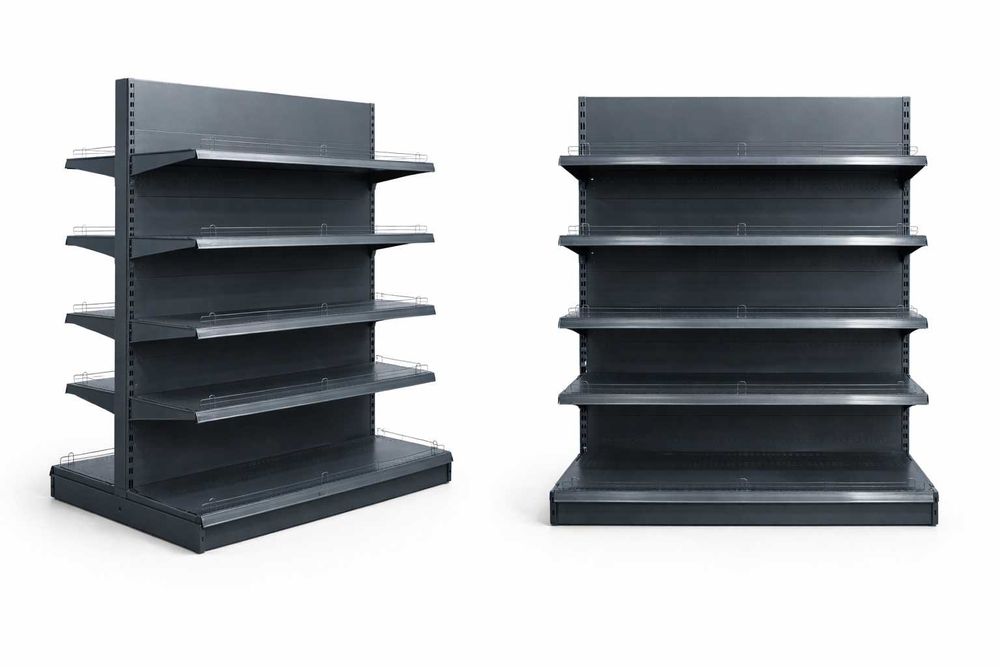 Raft Metalic Magazin Gondola 100x180cm, 50cm Baza si 8 polite de 40cm