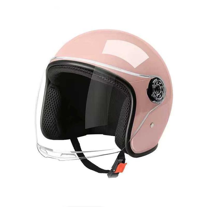 Casca Moto/Scuter unisex, marime universala, viziera detasabila, Roz