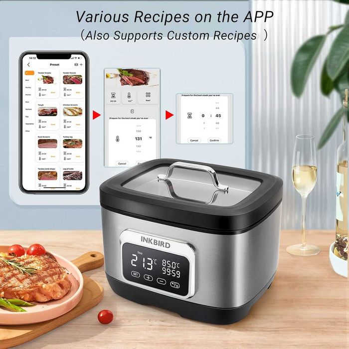 Уред за бавно готвене/Су вид готвене Inkbird 500 W,Гаранция