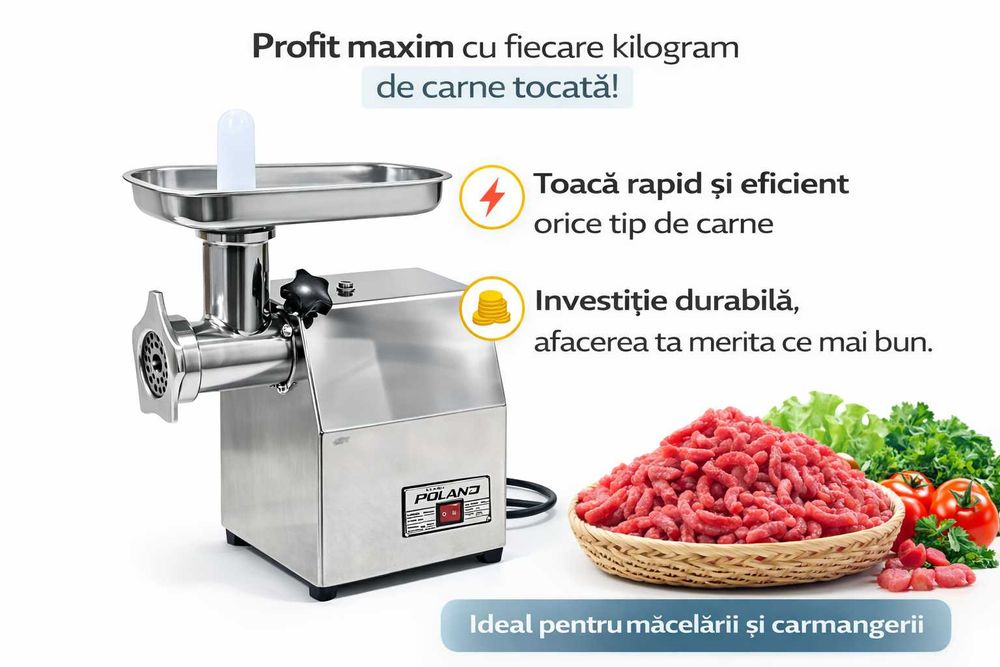 Masina de tocat carne MK-12 POLAND Profesionala 799 Lei