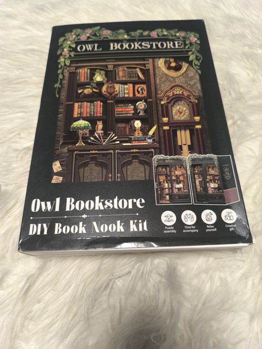 Puzzle 3D, Owl Bookstore, Cutebee, 139 piese din lemn