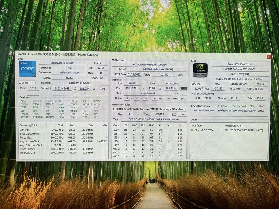 PC Gaming i5 12400F 16gb RAM RTX 3060ti SSD 1TB AIO