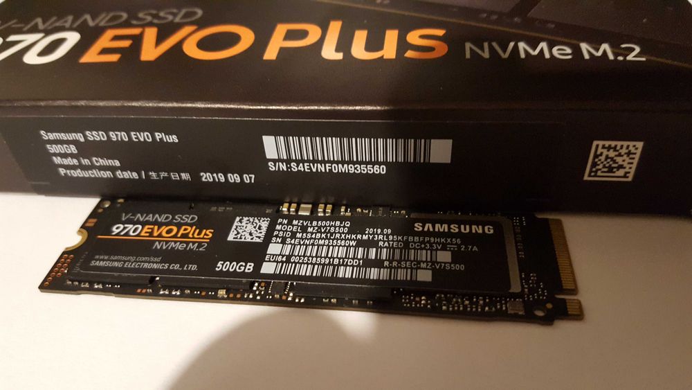 Samsung 970 Evo Plus 500GB SSD NVME PCI Express M.2 TLC DRAM Cache PCI-E