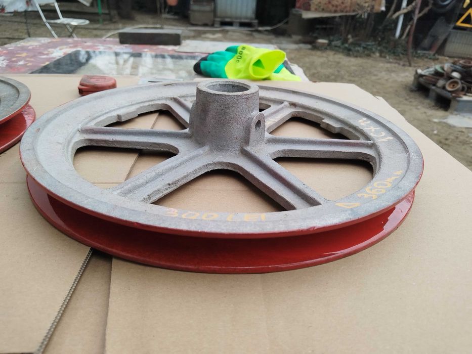 Fulie cu o curea 36 cm diametrul de aluminiu
